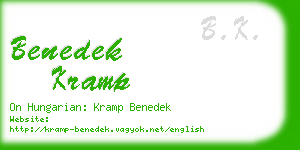 benedek kramp business card